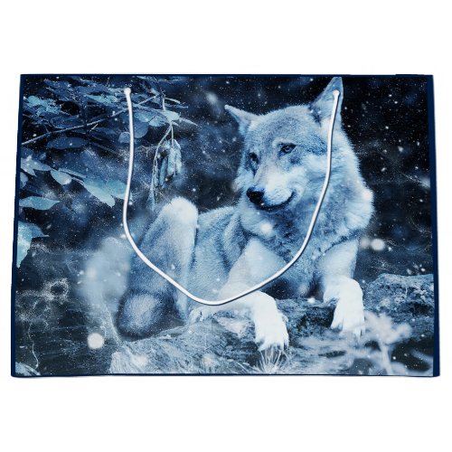 blue wolf gift bag