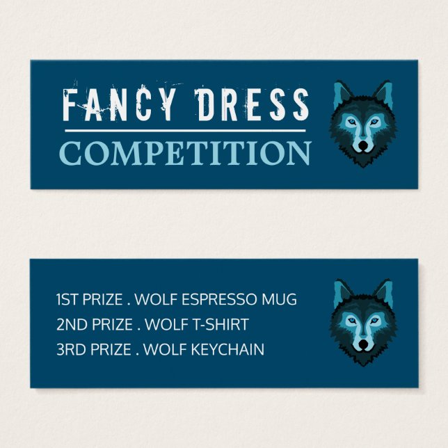 Blue Wolf, Halloween Competition Tickets (Front & Back)