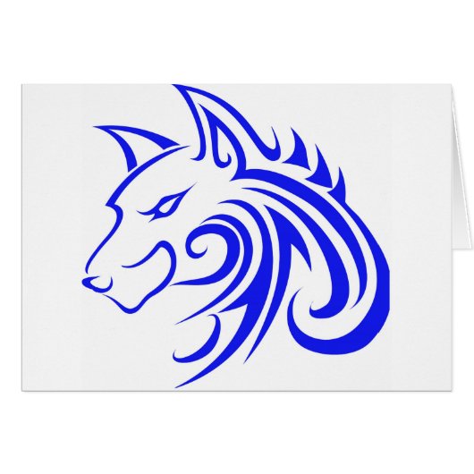 Blue Wolf Head Cards (Front Horizontal)