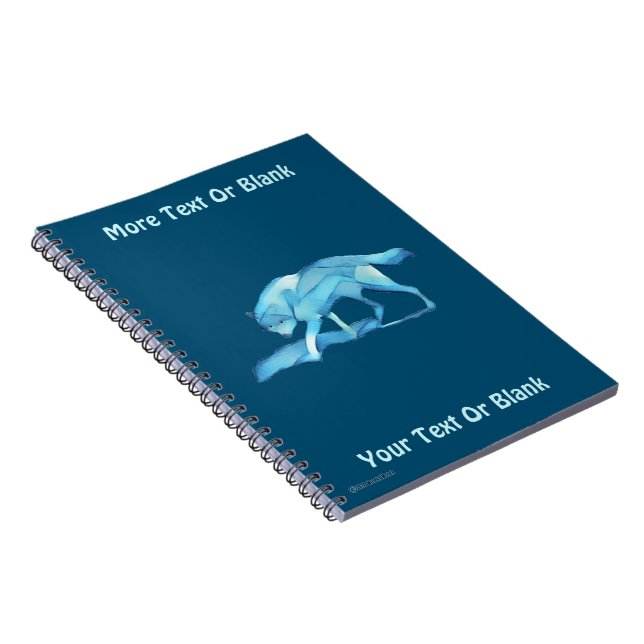 Blue Wolf Notebook (Right Side)