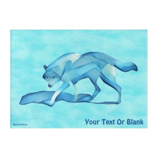 Blue Wolf On Snow