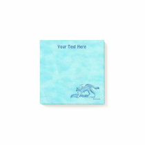 Blue Wolf On Snow Post-it Notes