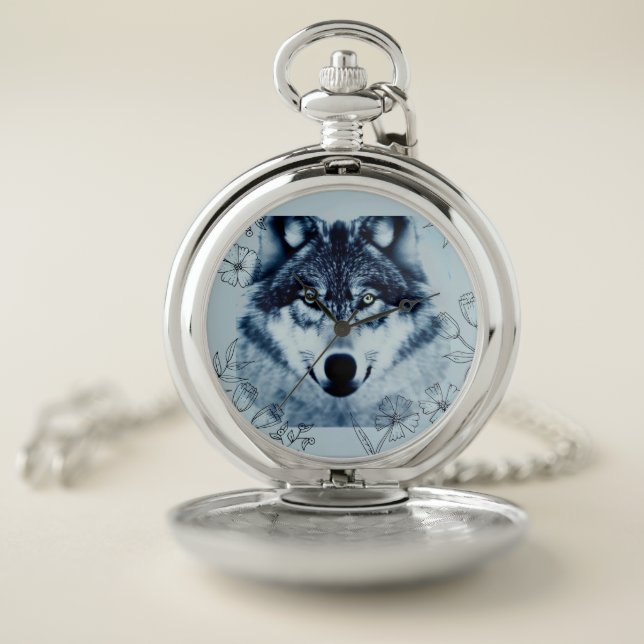 Blue Wolf Pocket Watch (Inside)