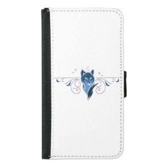 Blue wolf Samsung Galaxy S5 Wallet Case