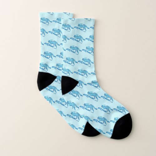 Blue Wolf Socks