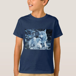blue wolf T-shirt