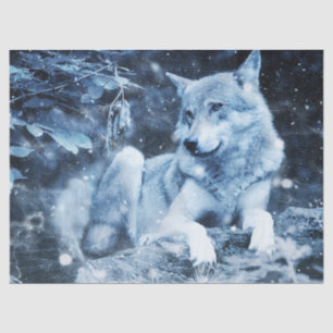 blue wolf tissue paper