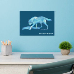Blue Wolf Wall Decal