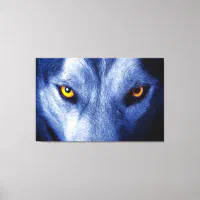 Blue wolf Watercolor Painting Framed, Wall Hanging print, Animal, Home Decor, store Wall Art, Illustration, Ready to Hang, Nursery, print, gift