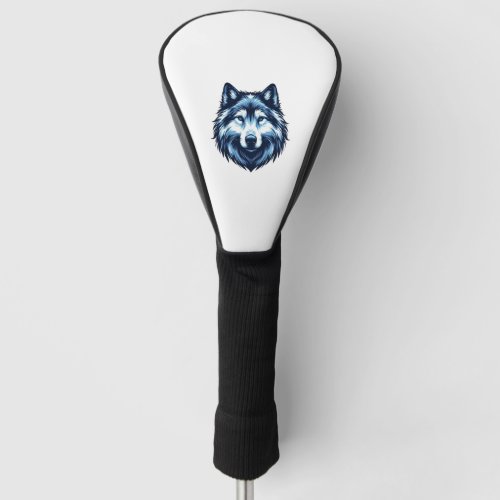 blue wolfdog  6 golf head cover