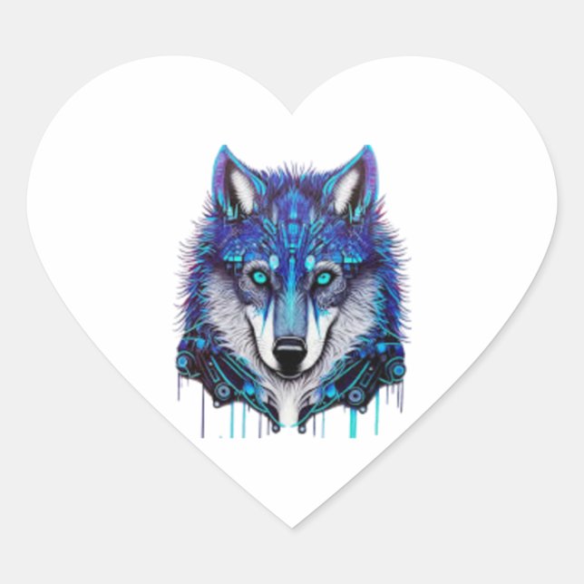 blue wolfdog sticker stickers   (Front)