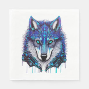 blue wolfdog sticker stickers napkins