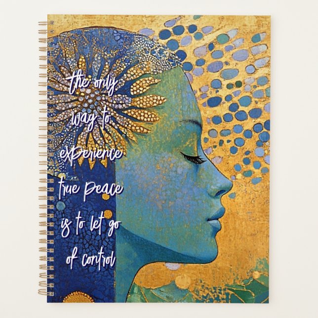 Blue Woman Let Go Of Control Planner (Front)