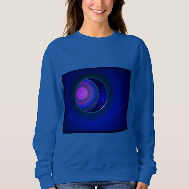 Blue Woman's Purple Sphere Sweatshirt (Front)