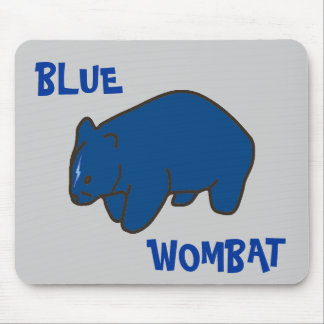 Blue Wombat Mouse Pad