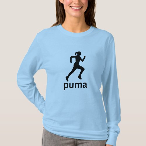 Blue Women's Athletic Style T-Shirt