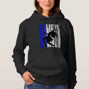 Blue Womens Believe Dance Inspirational Dancer Gir Hoodie