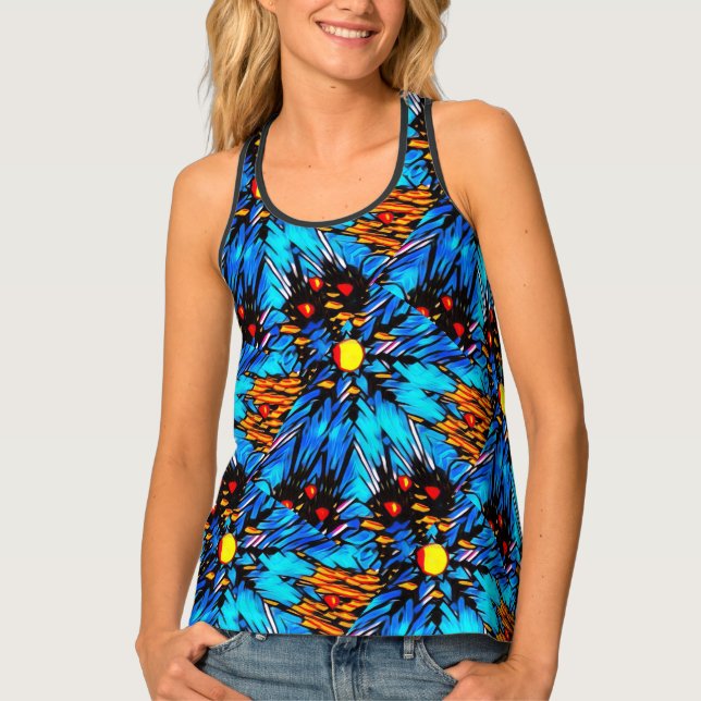 Blue Women's Tank Top (Front)