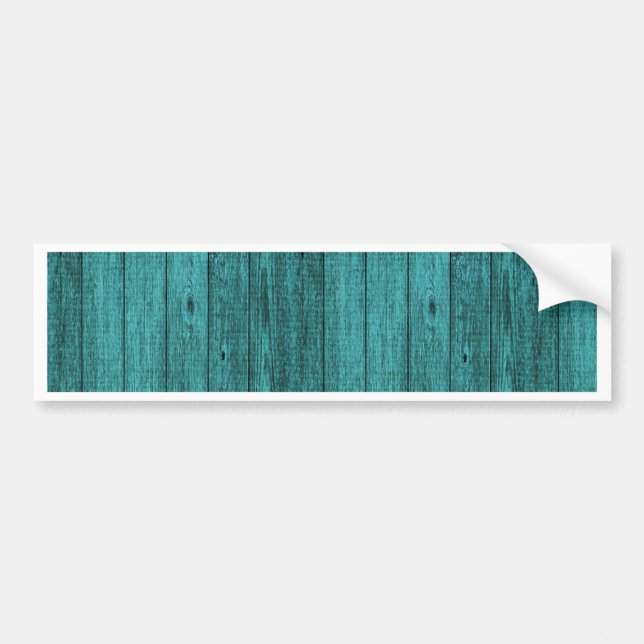 blue wood bumper sticker (Front)
