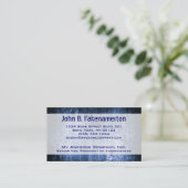 Blue Wood Look Business Card (Standing Front)