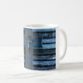 Blue Wooden Cross Coffee Mug (Front Right)