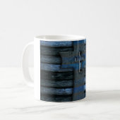 Blue Wooden Cross Coffee Mug (Front Left)