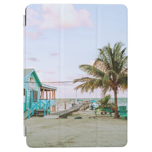 BLUE WOODEN HOUSE NEAR BODY OF WATER iPad AIR COVER