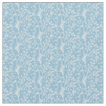 Blue Woodland Foliage Fern Swirl Baby Nursery Fabric