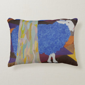 Blue Woold Sheep Accent Pillow