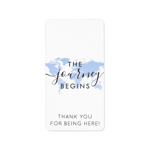 Blue World Map Journey Begins Mini Candy Bar Wrap