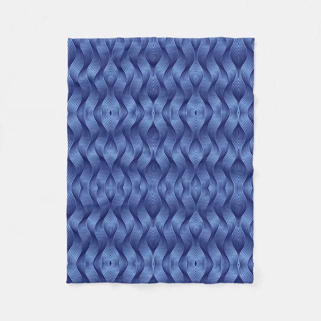 Blue Woven Geometric Blanket (Front)