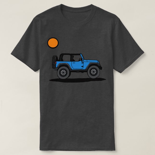 Blue Wrangler with Sun T-Shirt (Design Front)