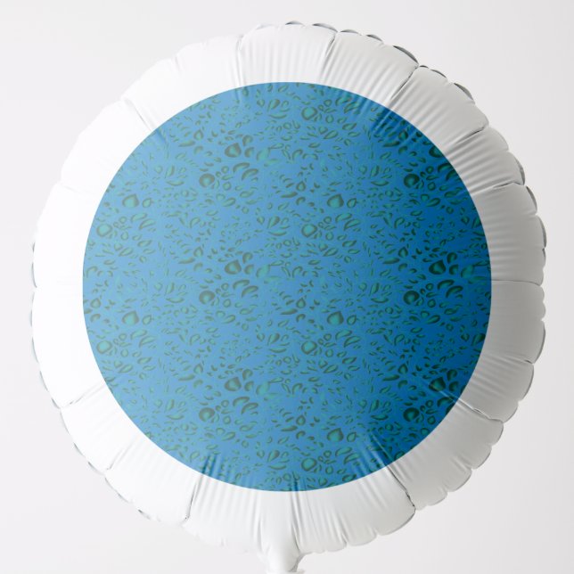 Blue wrapping paper featuring a geometric pattern  balloon (Front)
