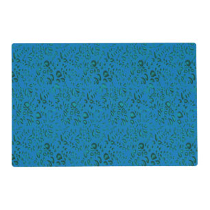 Blue wrapping paper featuring a geometric pattern  placemat