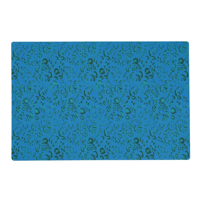 Blue wrapping paper featuring a geometric pattern  placemat (Front)