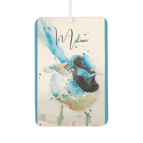 Blue Wren Watercolour Painting Australian Birds Air Freshener