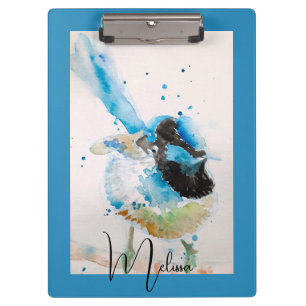Blue Wren Watercolour Painting Australian Birds Clipboard