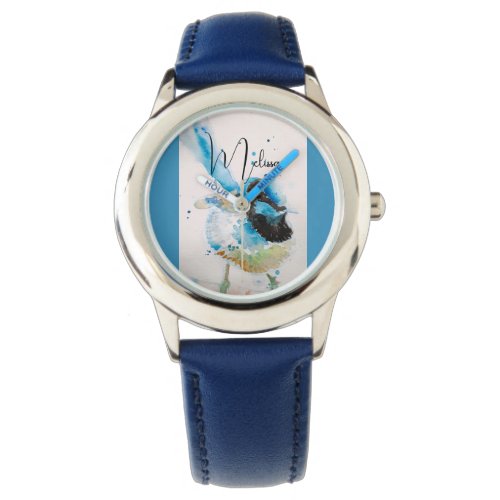 Blue Wren Watercolour Painting Australian Birds Watch