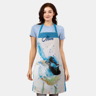 Blue Wren Wrens Watercolour Baby Blue Australian Apron