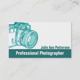 Blue X-Ray Camera Photographer Business Cards