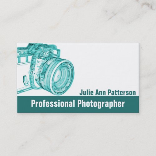Blue X_Ray Camera Photographer Business Cards