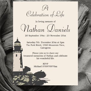 Blue Yacht Celebration of Life Card