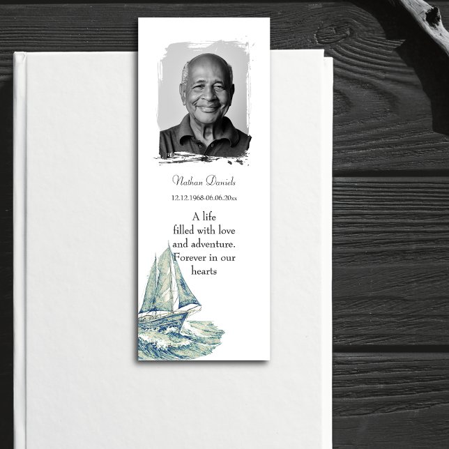 Blue Yacht Funeral Bookmark (Creator Uploaded)