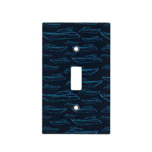 Blue Yacht Pattern Light Switch Cover