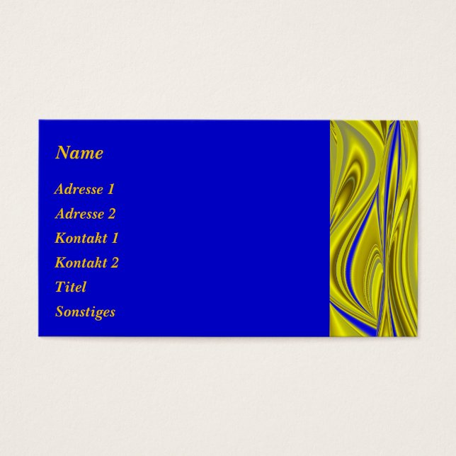 Blue Yellow Abstract 3D Rainbow Art (Front)