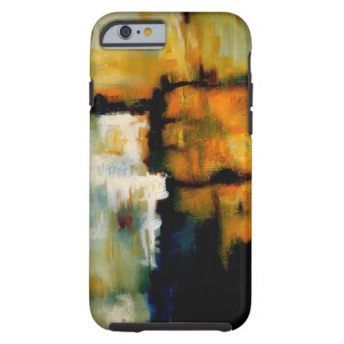 Blue Yellow Abstract Expressionist Artwork Tough iPhone 6 Case