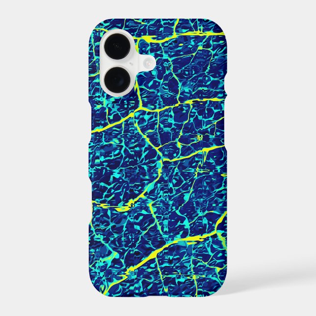 Blue / Yellow Abstract Pattern Iphone Case (Back)