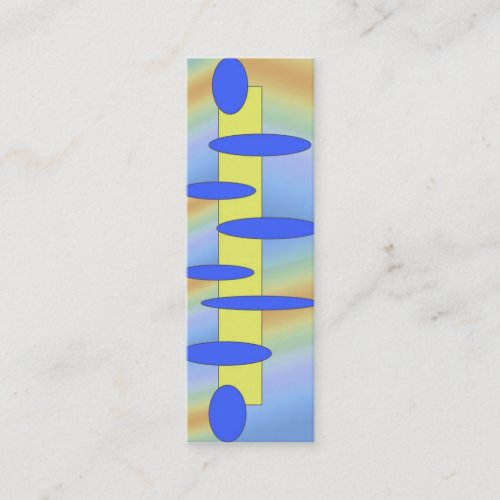 blue yellow abstract skinny business card