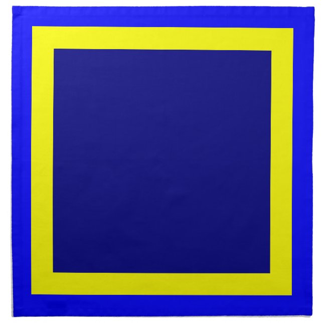 Blue Yellow and Navy Napkins (Front)