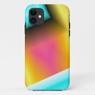 blue yellow and pink abstract iphone case